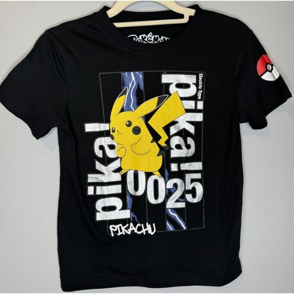 Kids Pokémon T Shirt Small Black Short Sleeve